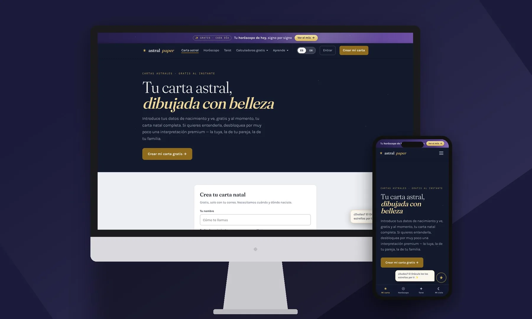 Astral Paper en ordenador y móvil