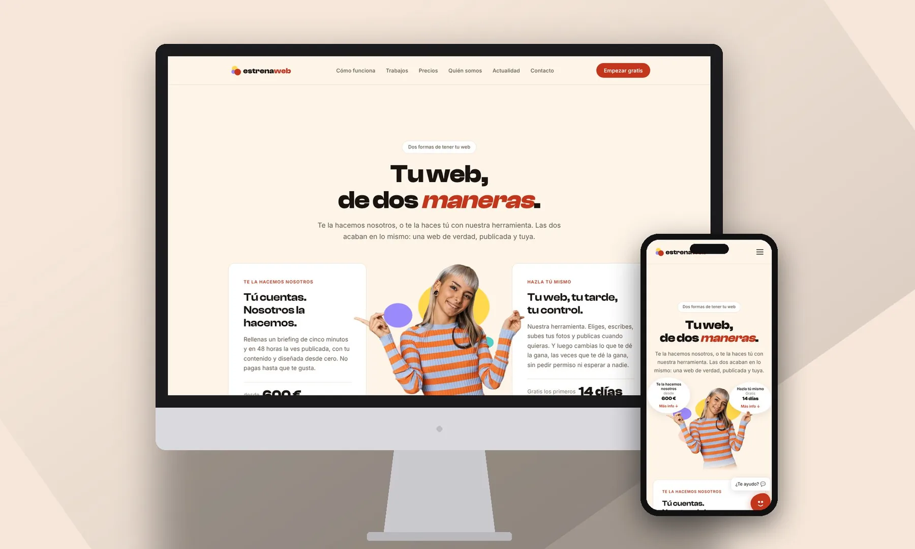 Estrena Web en ordenador y móvil
